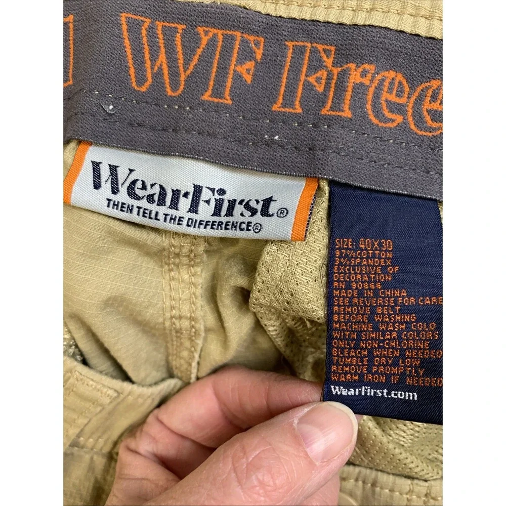 Wearfirst Cargo Pants Mens Size 40X30 Tan/Light‎ Brown Utility Skater
